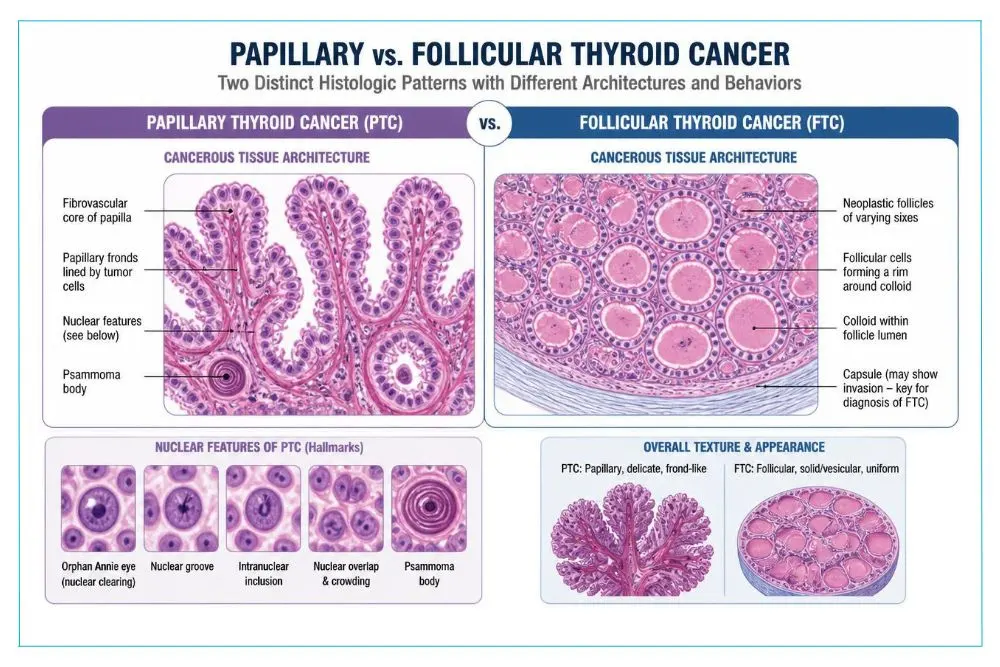 What_s the Difference Between Papillary vs. Follicular Thyroid Cancer (2) Papillary vs. Follicular Thyroid Cancer