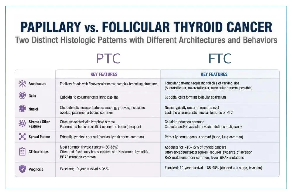What_s the Difference Between Papillary vs. Follicular Thyroid Cancer (3) Papillary vs. Follicular Thyroid Cancer